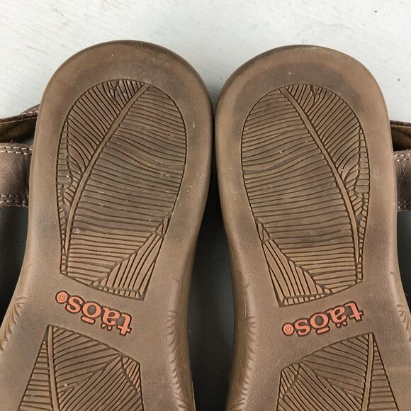 Taos Womens Size 7 Brown The Show Lightweight Leather Hook & Loop Casual Sandals - Picture 10 of 14